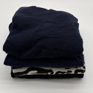 Lot of 4 Cashmere Merino Wool Black Navy Sweaters for Cutter Crafts FLAWS